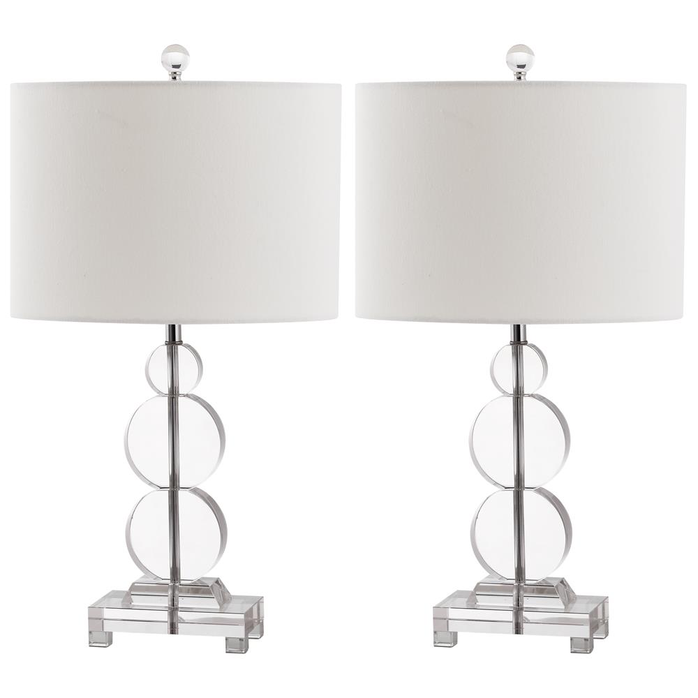 Safavieh LIT4097A MOIRA CRYSTAL (SET OF 2) SILVER NECK TABLE LAMP